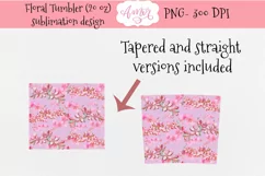 Sakura flowers tumbler wrap PNG for sublimation Product Image 3