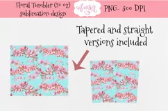 Floral tumbler wrap | Cherry blossom tumbler design PNG Product Image 3