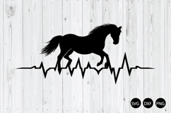 EKG Heart Beat Horse SVG, Horse Heartbeat SVG, Horse SVG Product Image 1