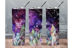 Crystal Tumbler PNG Sublimation, Celestial Tumbler Png Product Image 1