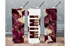 Mimi Tumbler PNG |Burgundy Sublimation Product Image 1