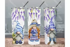 Lavender Tumbler PNG |Gnomes Sublimation Product Image 1
