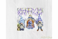 Lavender Tumbler PNG |Gnomes Sublimation Product Image 2