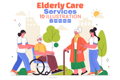 10 Elderly Care Services Illustration Product Image 1