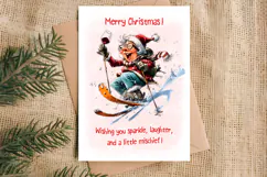 Christmas card templates Old lady Grandma, holiday wishes Product Image 2