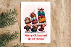 Christmas card design Elderly ladies Holiday shopping Product Image 3