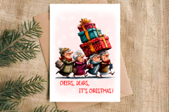 Christmas card design Elderly ladies Holiday shopping Product Image 4
