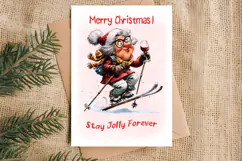 Christmas card templates Old lady Grandma, holiday wishes Product Image 5