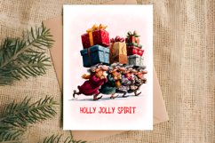 Christmas card design Elderly ladies Holiday shopping Product Image 5