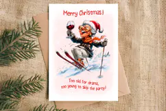 Christmas card templates Old lady Grandma, holiday wishes Product Image 2