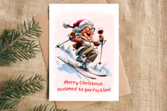 Christmas card templates Old lady Grandma, holiday wishes Product Image 4