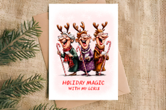 Christmas card printable Elderly lady, friends Funny quotes Product Image 3