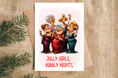 Christmas card printable Elderly ladies Friend holiday quote Product Image 4