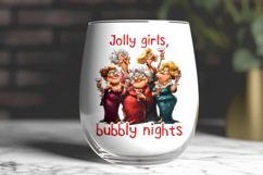 Christmas wine tumbler design Funny wine quote, elderly lady Product Image 3