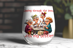 Christmas wine tumbler design Funny wine quote, elderly lady Product Image 4