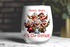 Christmas wine tumbler design Funny wine quote, elderly lady Product Image 2
