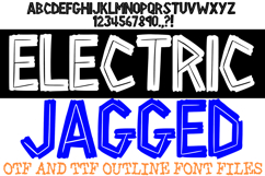Electric Jagged Font Torn Typography Lettering ABC OTF by Squeeb Creative