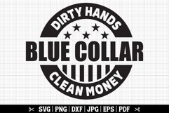 thumbnail image 2 of Trenz Shirt Company Blue Collar American Dirty Hands Clean Money Patch Foam Front Mesh Back Rope Hat White Black Black Rope 2 of 11