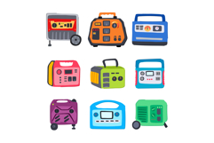 electricity generator set cartoon Product Image 1