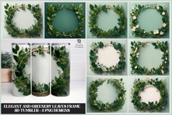 Elegant And Greenery Tumbler Sublimations Frame 3D Tumbler W Product Image 1