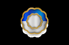 Elegant blue and gold blank badge and label graphic concept Product Image 2
