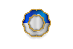 Elegant blue and gold blank badge and label graphic concept Product Image 1