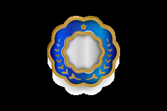 Elegant blue and gold blank badge and label graphic design Product Image 2