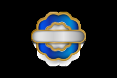 Elegant blue and gold blank badge and label graphic template Product Image 2