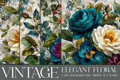 Vintage Floral Background, Elegant Floral Backgrounds, s1 Product Image 1
