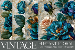 Vintage Floral Background, Elegant Floral Backgrounds, s2 Product Image 1