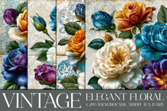 Vintage Floral Background, Elegant Floral Backgrounds, s4 Product Image 1