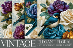 Vintage Floral Background, Elegant Floral Backgrounds, s5 Product Image 1