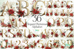 Elegant Christmas Alphabet Sublimation Bundle Product Image 1