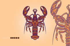 Elegant classic lobster ornament svg Product Image 1
