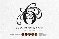 Elegant classics luxury inspired number 6 monogram logo Product Image 1