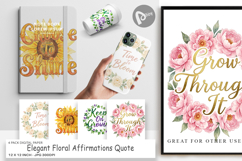 Elegant Floral Quote Digital Paper Product Image 1