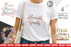 Elegant Floral Quote Sublimation Product Image 1