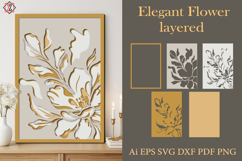 Elegant Layered Flower / Cutting File Product Image 1