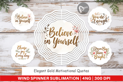 Wind Spinner Elegant Gold Motivational Quotes Product Image 1