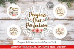 Wind Spinner Elegant Gold Motivational Quotes Product Image 1
