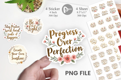 Elegant Gold Motivational Quotes Sticker Product Image 1