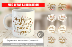 Mug Wrap Elegant Gold Motivational Quotes Product Image 1