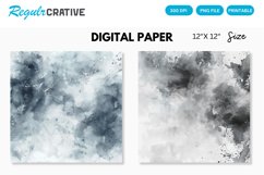 Elegant Gray Watercolor Abstract Digital Paper Product Image 1