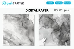 Elegant Gray Watercolor Abstract Digital Paper Product Image 1