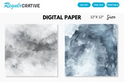 Elegant Gray Watercolor Abstract Digital Paper Product Image 1
