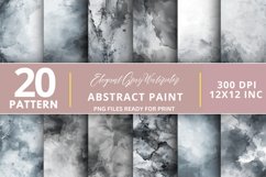 Elegant Gray Watercolor Digital Paper Bundle Product Image 1