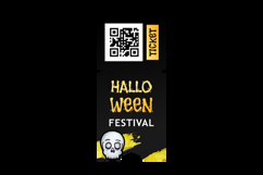 Elegant halloween ticket template graphic concept Product Image 2