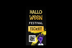 Elegant halloween ticket template graphic design Product Image 2