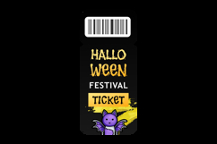 Elegant halloween ticket template graphic printable Product Image 2