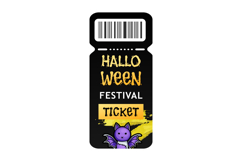 Elegant halloween ticket template graphic printable Product Image 1